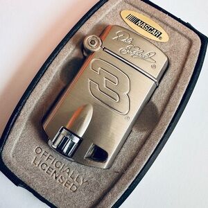 Vintage 1993 Dale Earnhardt NASCAR Silver Engraved Butane Lighter size OS